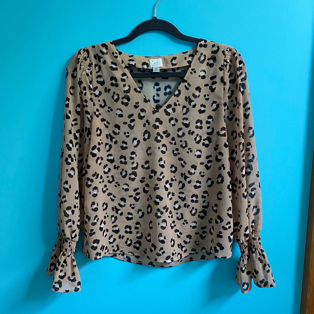 Lightweight Leopard Dress Blouse